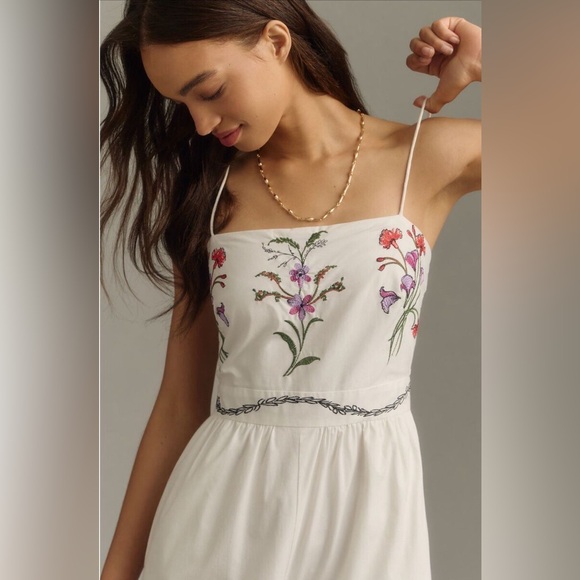 Anthropologie Hutch Floral Embroidered Tiered Jumpsuit - Picture 4 of 4